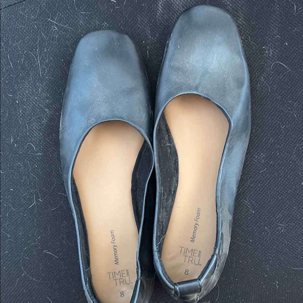 Time and Tru Women's Black Flats